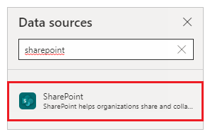 Izaberite SharePoint izvor podataka Izaberite SharePoint izvor podataka.