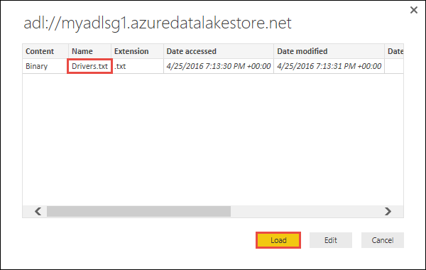 Load data from Data Lake Storage Gen1 Load data from Data Lake Storage Gen1
