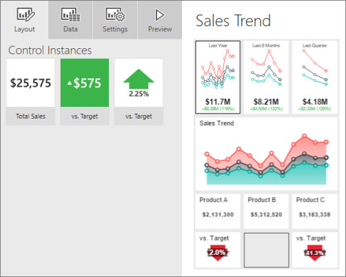 Screenshot of the resized data visualization.