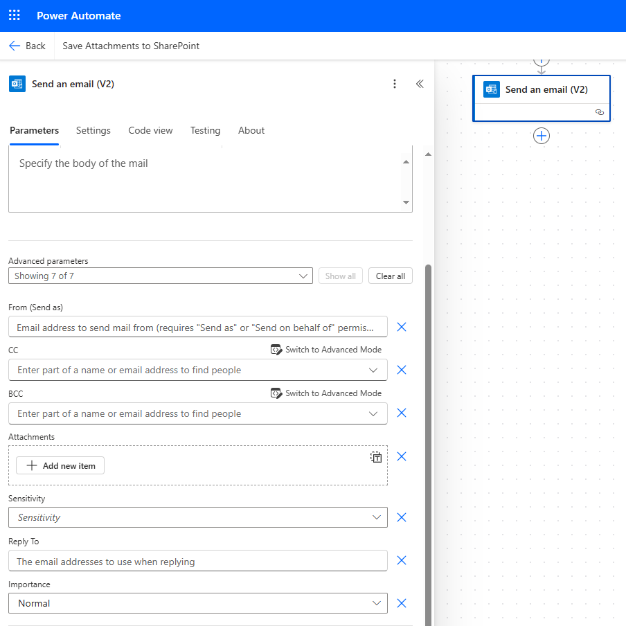 Screenshot of the From (Send as) field.