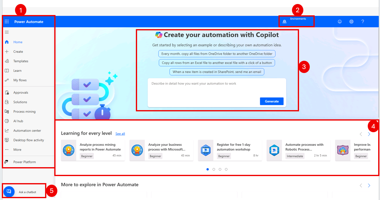 Screenshot of the new look of the home screen.