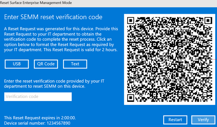 Recovery Request displayed as a QR Code Recovery Request displayed as a QR Code.