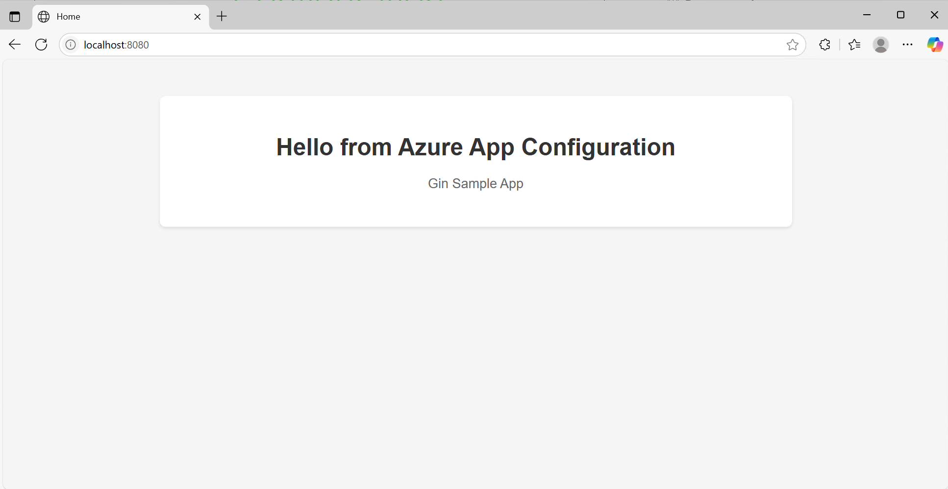 Skärmbild av ginwebbappen före uppdateringen.