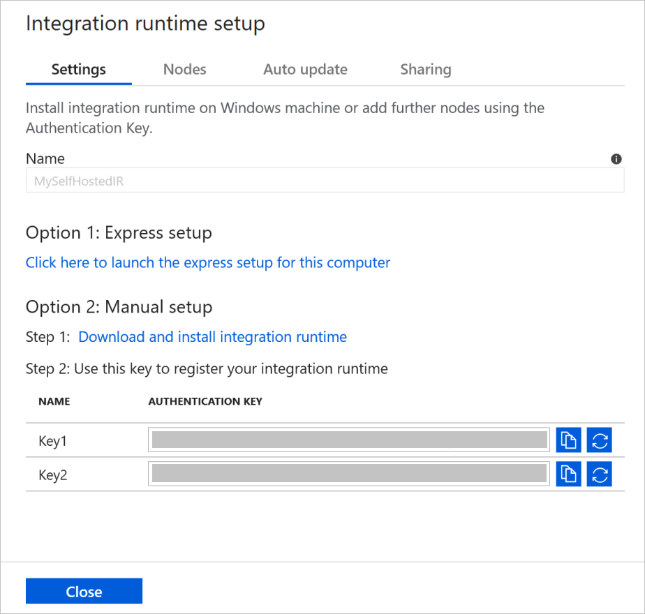 Konfiguration av Integration Runtime