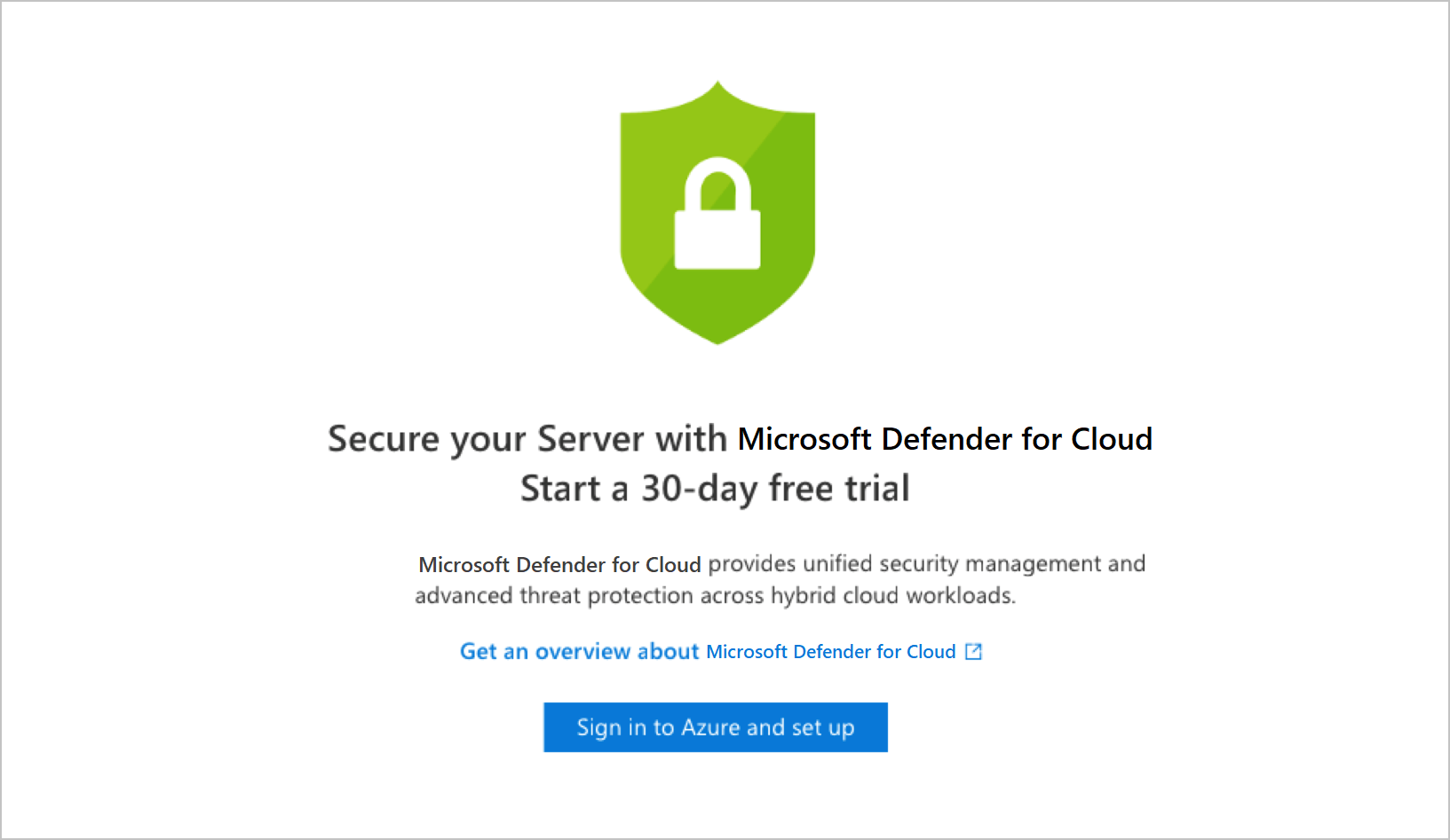 Registrera Windows Admin Center-tillägget till Defender för molnet.