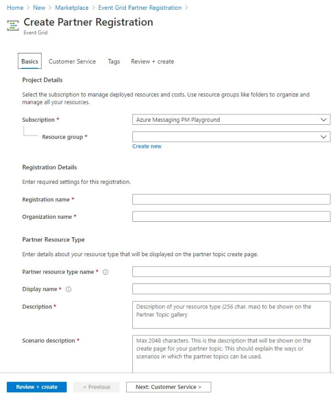 Skapa partnerregistrering