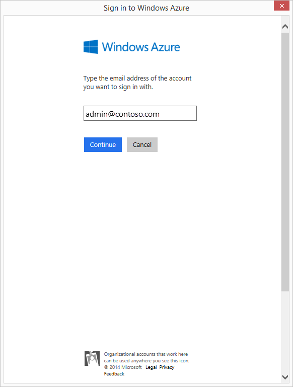 Sign in to Azure