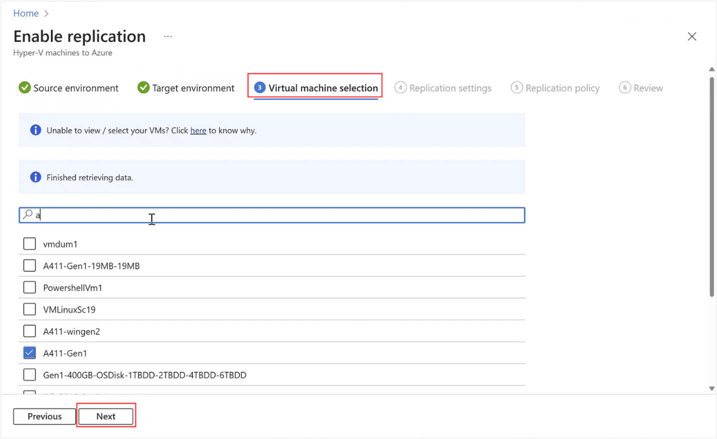 Skärmbild av fliken för virtuell markering i Azure Portal för Azure Stack HCI-klusterresurs.