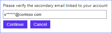Email anspråk som visas i webbläsaren med tecken maskerade av asterisker