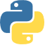 Den här bilden visar Python-logotypen
