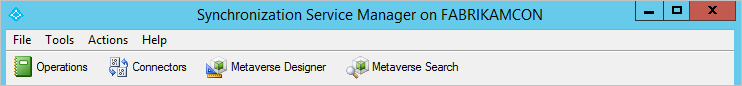 Skärmbild som visar synkronisering Service Manager U I.