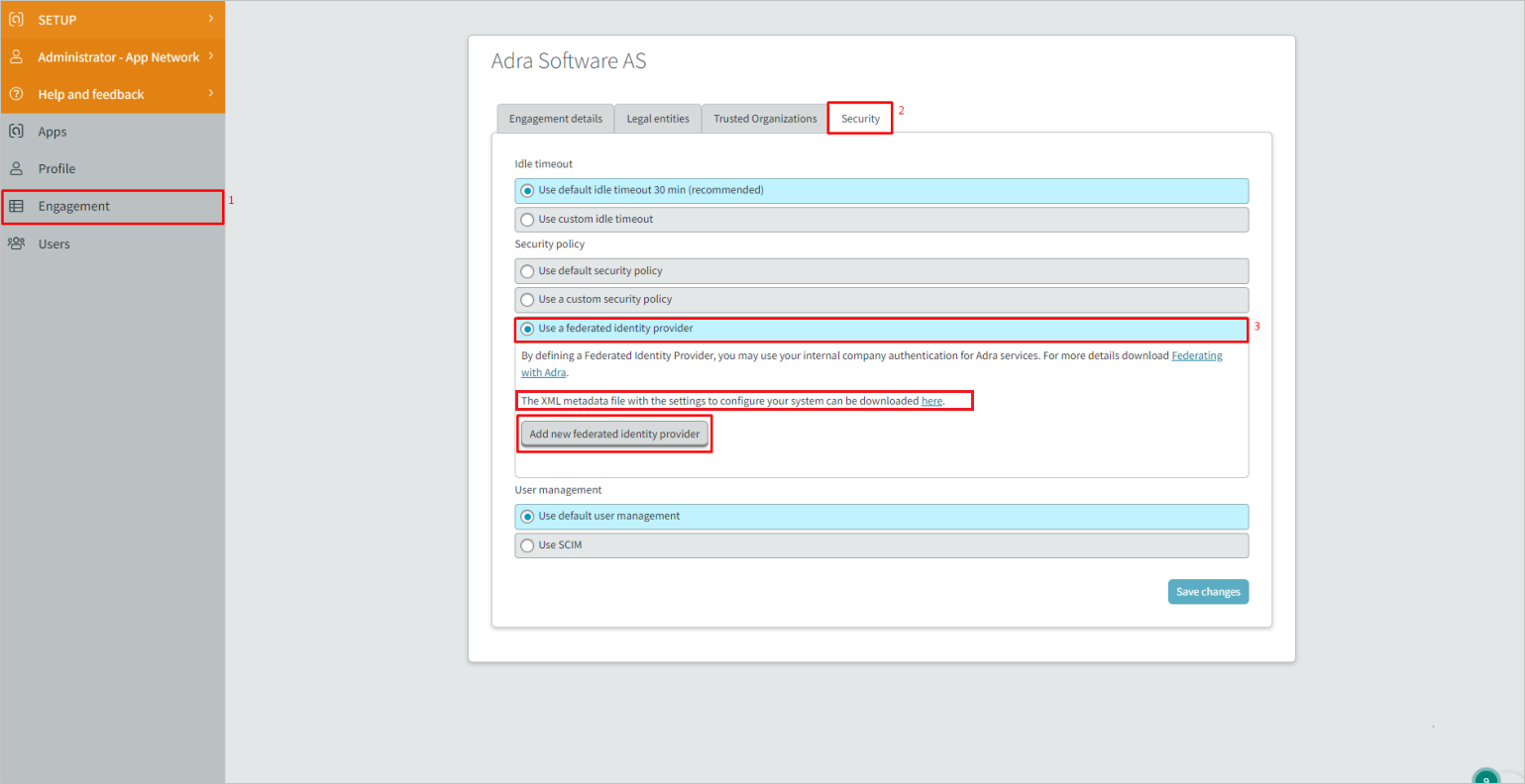 Configuration Screenshot that shows the Configuration Settings.