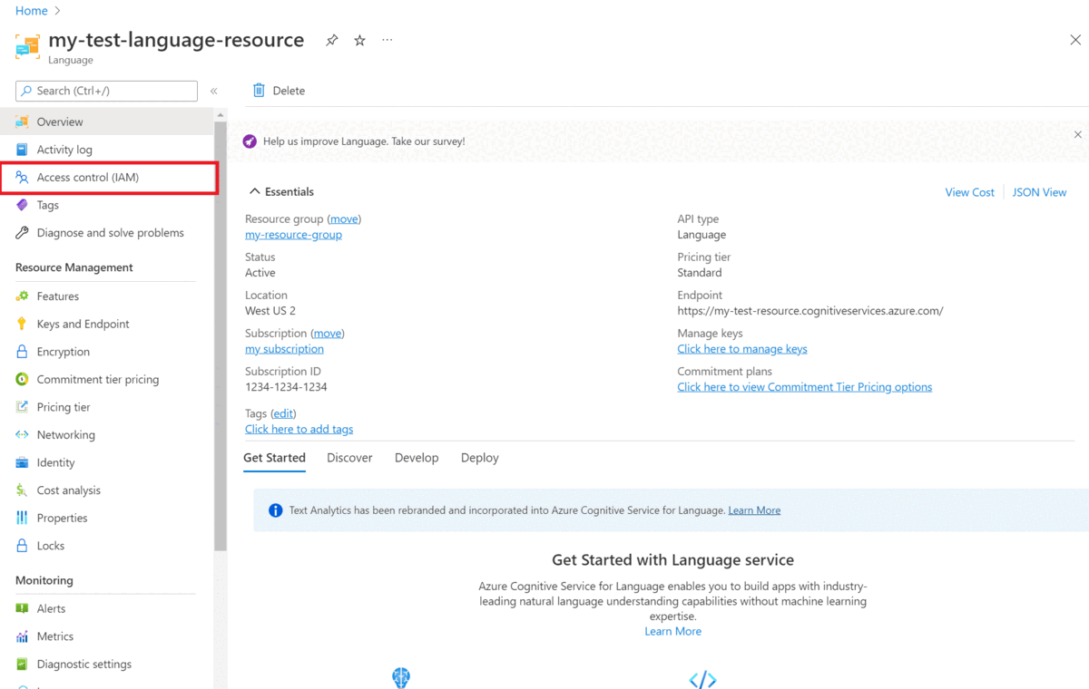 En animerad bild som visar hur du anger roller i Azure Portal.