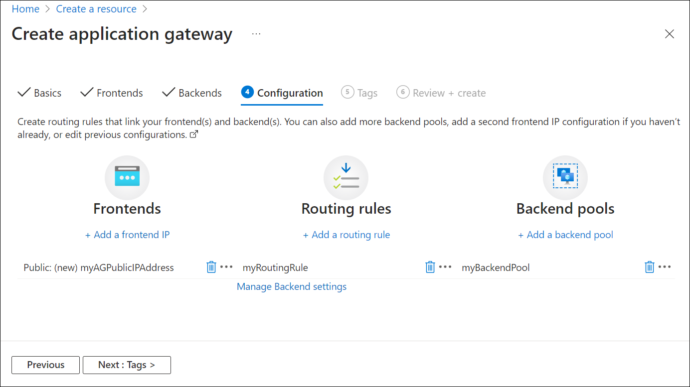 Skapa ny programgateway: routningsregel