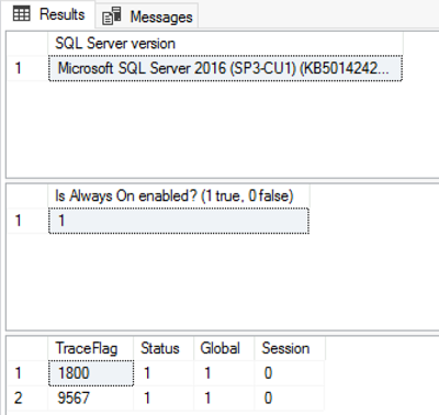 Screenshot that shows the expected outcome in S S M S.