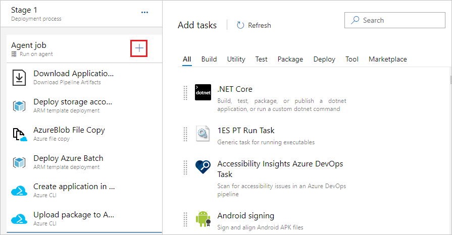 Skärmbild som visar de uppgifter som används för att släppa HPC-programmet till Azure Batch.