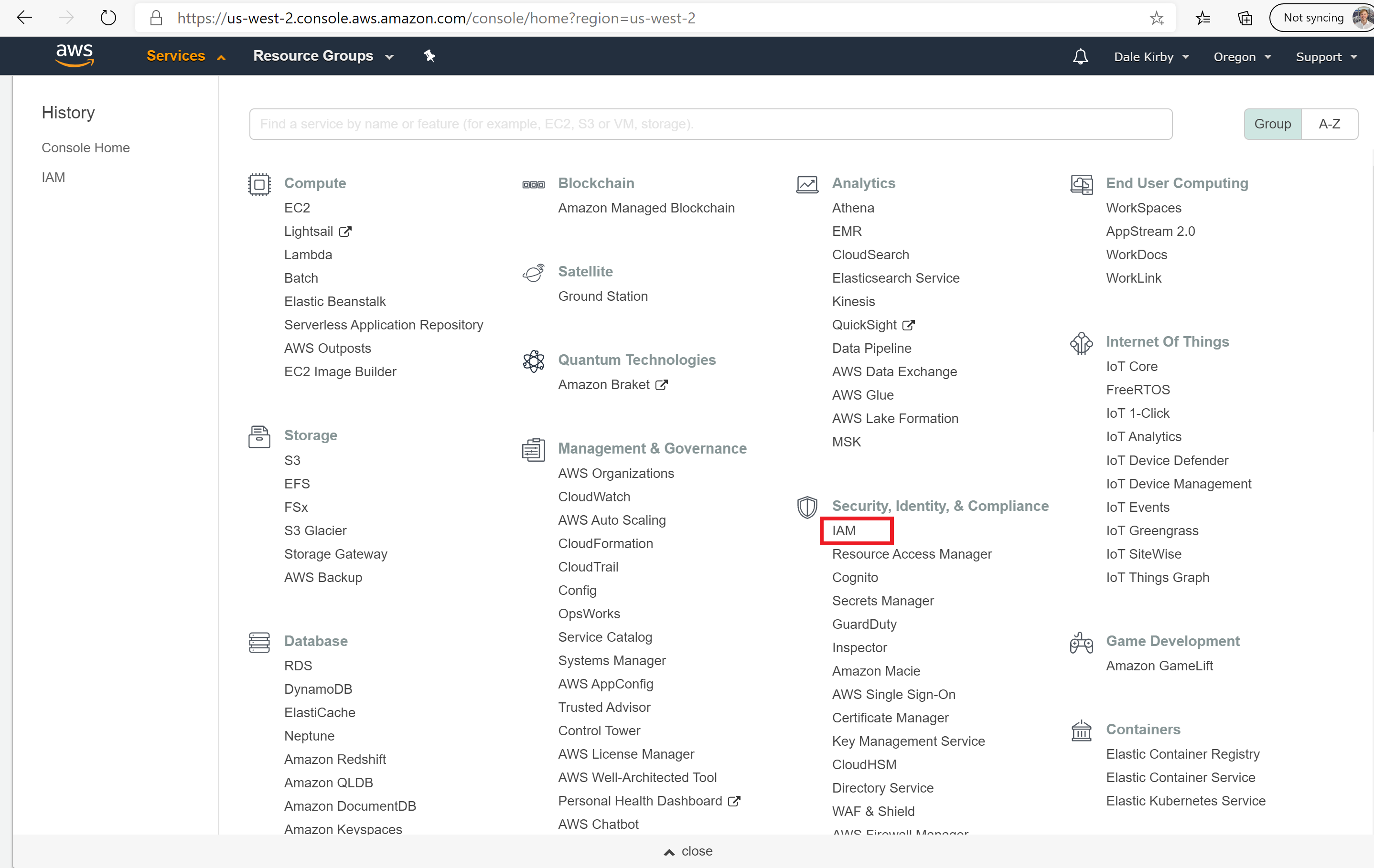 A screenshot of an AWS cloud console.