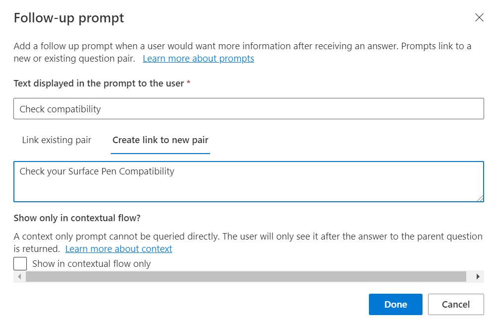 Screenshot of a question and answer about checking your surface pen compatibility