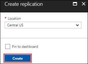 Skapa replikerings-UI i Azure-portalen