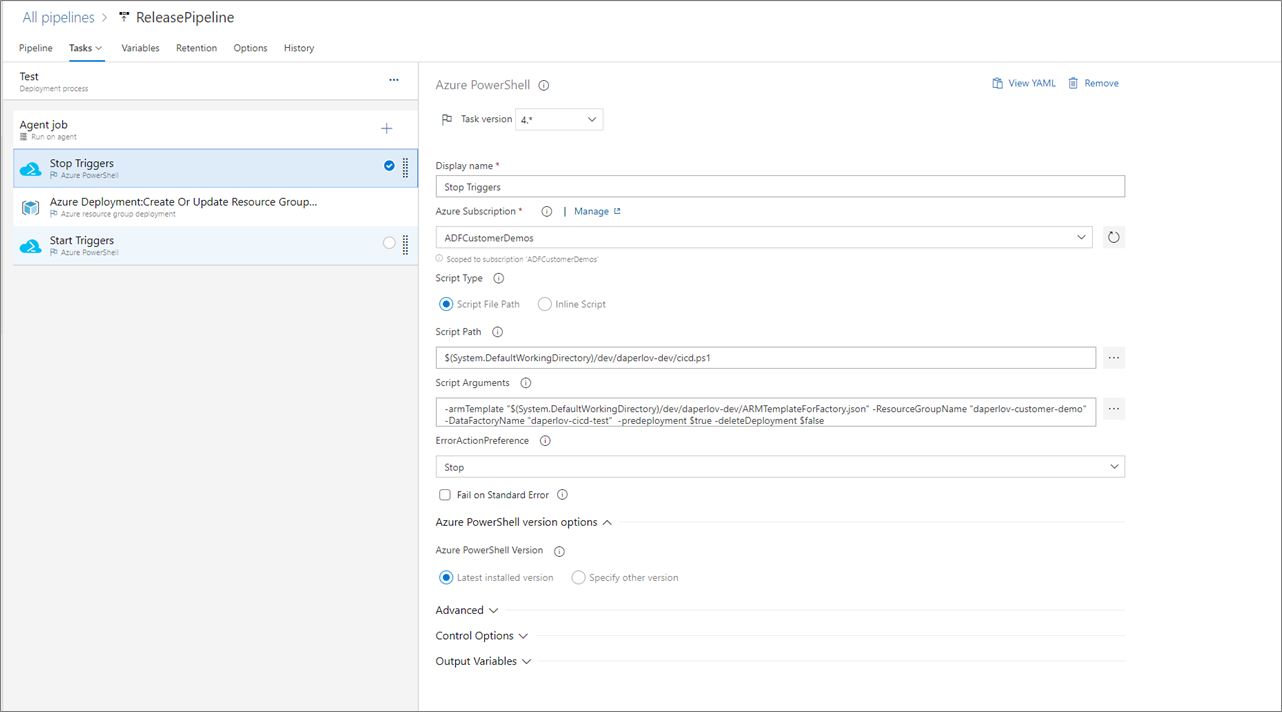 Azure PowerShell åtgärd