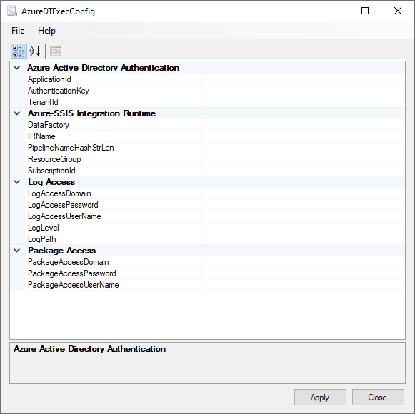 Konfigurera Inställningar för Azure-aktiverad dtexec
