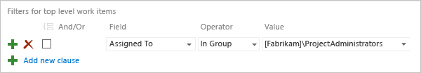Screenshot som visar Editor Power Query filtrering baserat på tilldelning till en säkerhetsgrupp.
