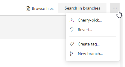 Informationsmeny för Git-incheckning