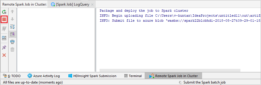 Apache Spark Submission window.