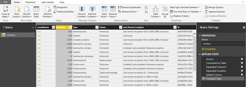 Skärmbild som visar Power BI Desktop-instansen.