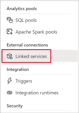 Linked services highlighted.