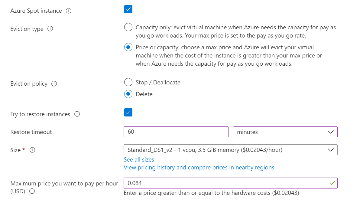 Skapa en skalningsuppsättning med Azure Spot Virtual Machines