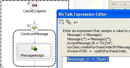 Screenshot that shows the BizTalk Expression Editor.