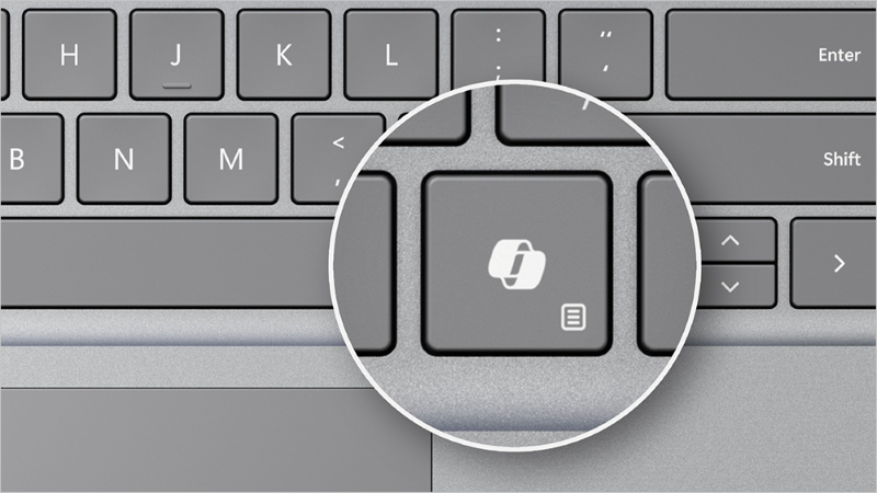 Screenshot that shows the Microsoft key in a keyboard.