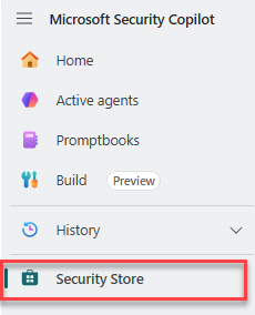 Image of Security Store in the menu