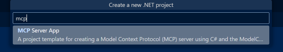 Skapa en MCP Server-applikationsmall