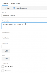 Process details Process properties.