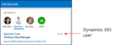 Dynamics 365-appanvändare i Dynamics 365 App for Outlook Dynamics 365-appanvändare i Dynamics 365 App for Outlook