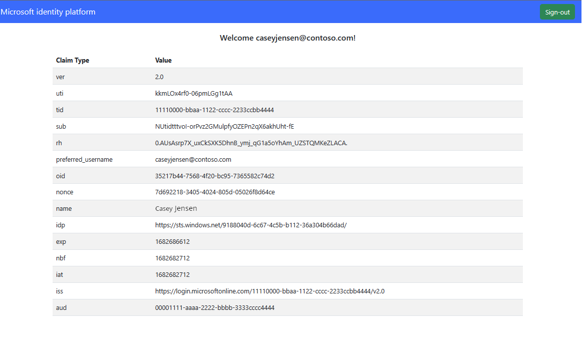 Skärmbild av inloggning i ett vanilj-JS SPA.