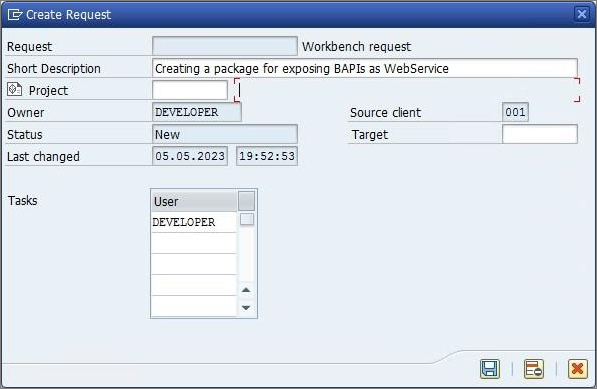 Skärmbild av Workbench-begäran.
