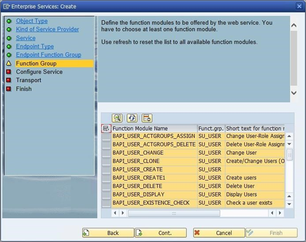 Skärmbild av funktionsgrupp.