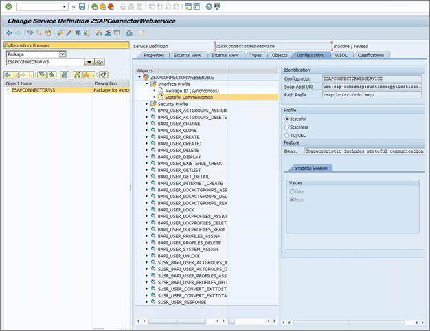 Skärmbild av profiländring.