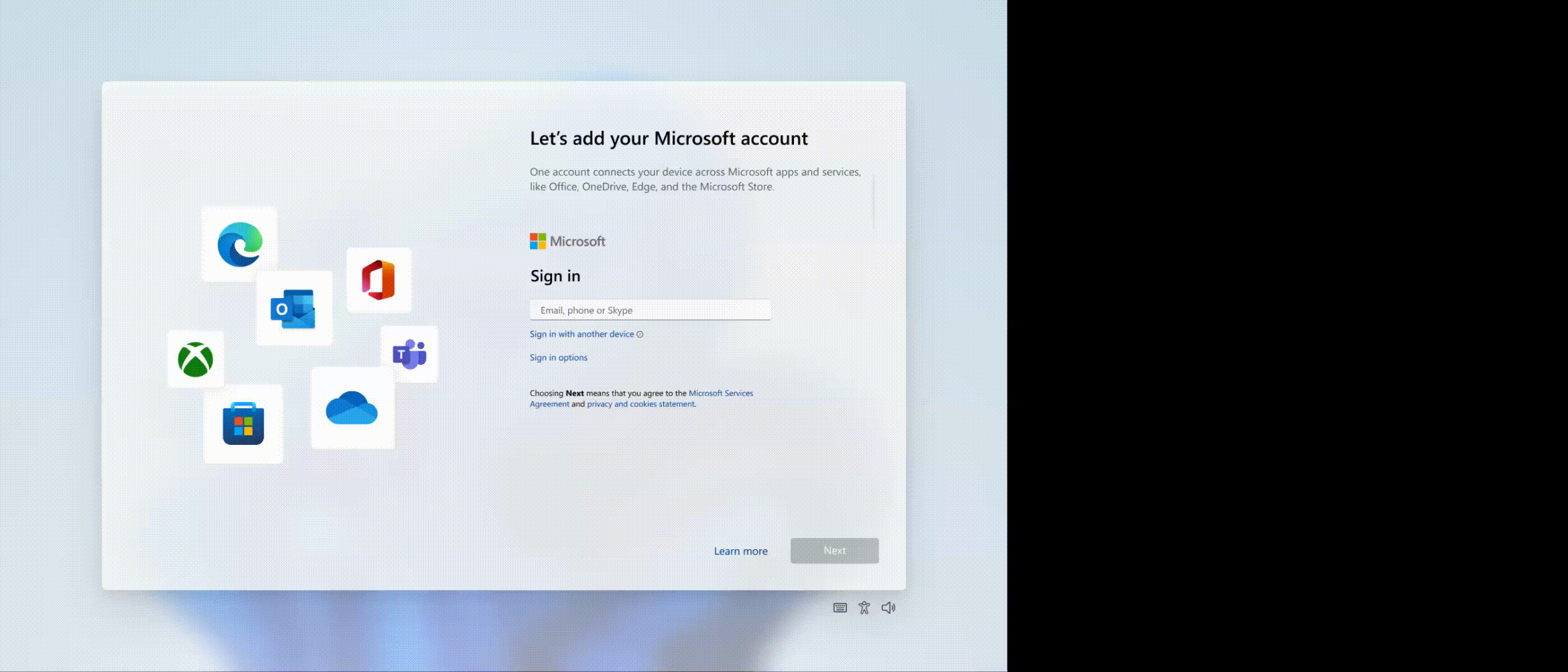 Animering av hur du loggar in på Windows 11 med hjälp av en nyckel.
