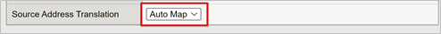Skärmbild av alternativet Källadressöversättning.