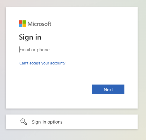 Skärmbild av inloggningssidan för Microsoft Fabric.