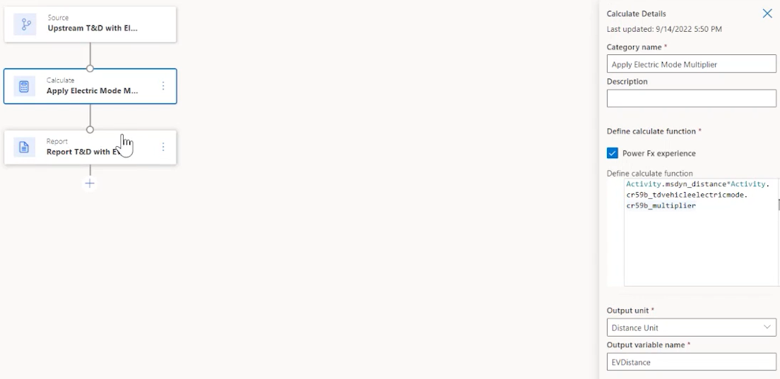 Redigera beräkningsinformation.