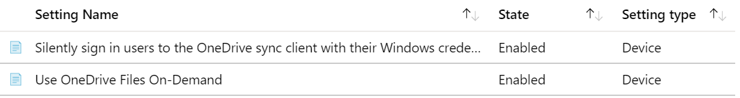 Skärmbild som visar hur du skapar en administrativ OneDrive-mall i Microsoft Intune.