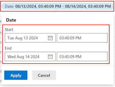 Filtrera granskningsloggar efter datum i administrationscentret för Microsoft Intune och Intune.