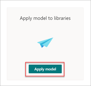 Skärmbild som visar sidan Kontrakt med alternativet Tillämpa modell på bibliotek markerat.