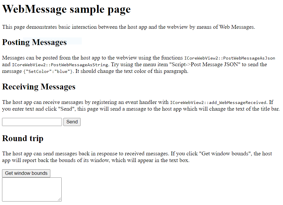 Web Messaging: Posting and receiving messages