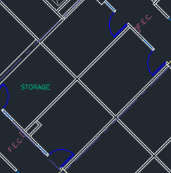 Floor plan with text labels but no room labels.